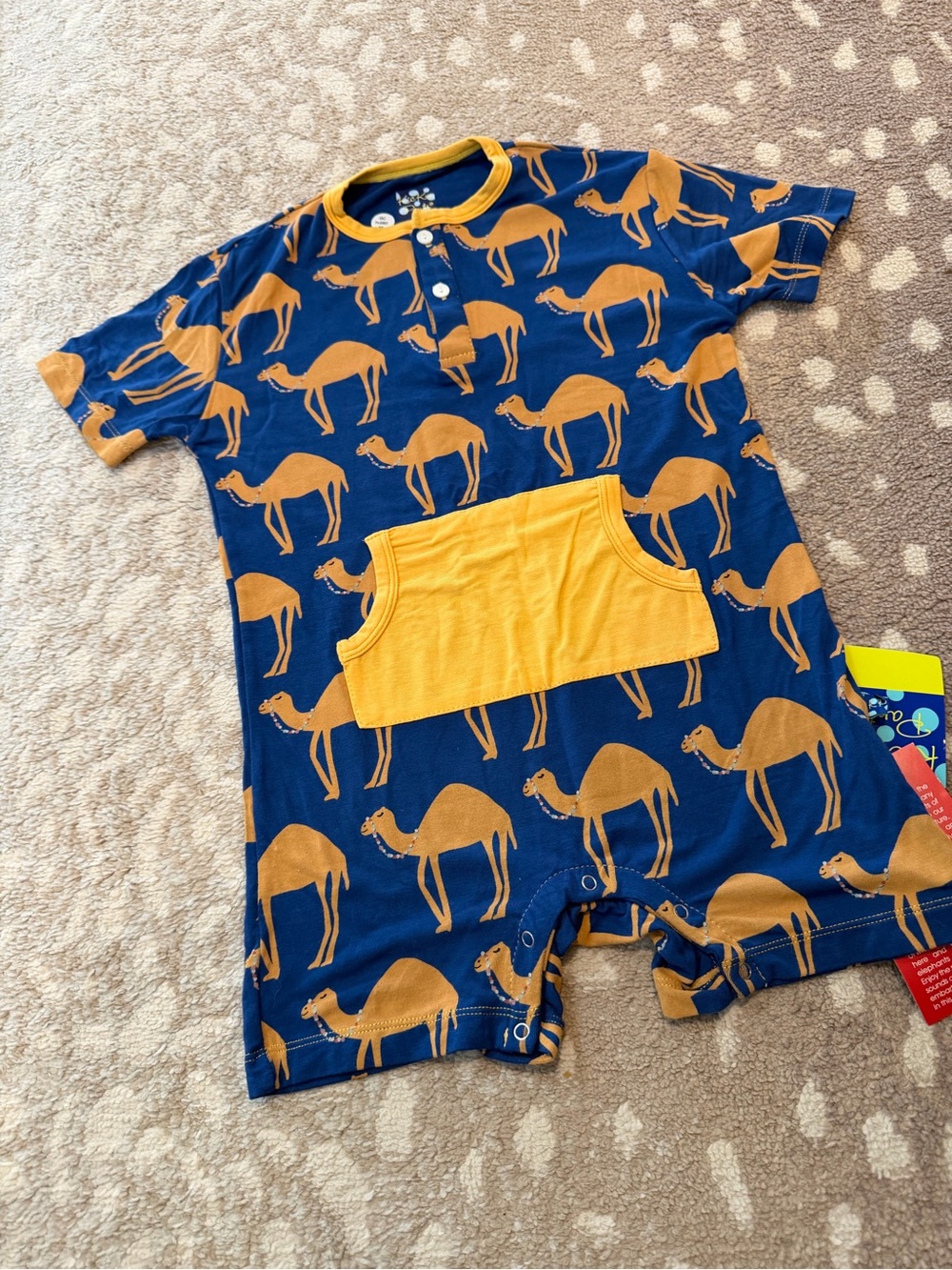 Little Sleepies Camel Print Baby Romper